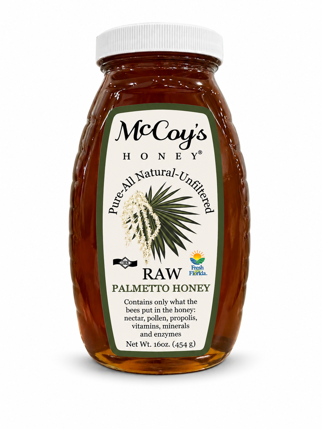 McCoy’s Honey – Local Raw Palmetto Honey (3 Sizes Available- $4-$25)