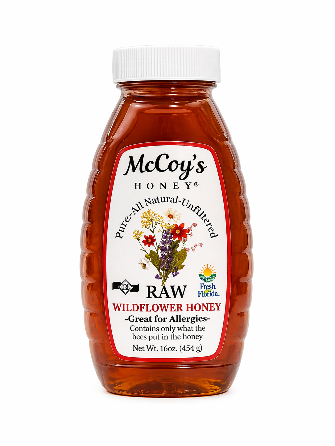 McCoy’s Honey – Local Raw Wildflower Honey (3 Sizes Available- $4-$25)