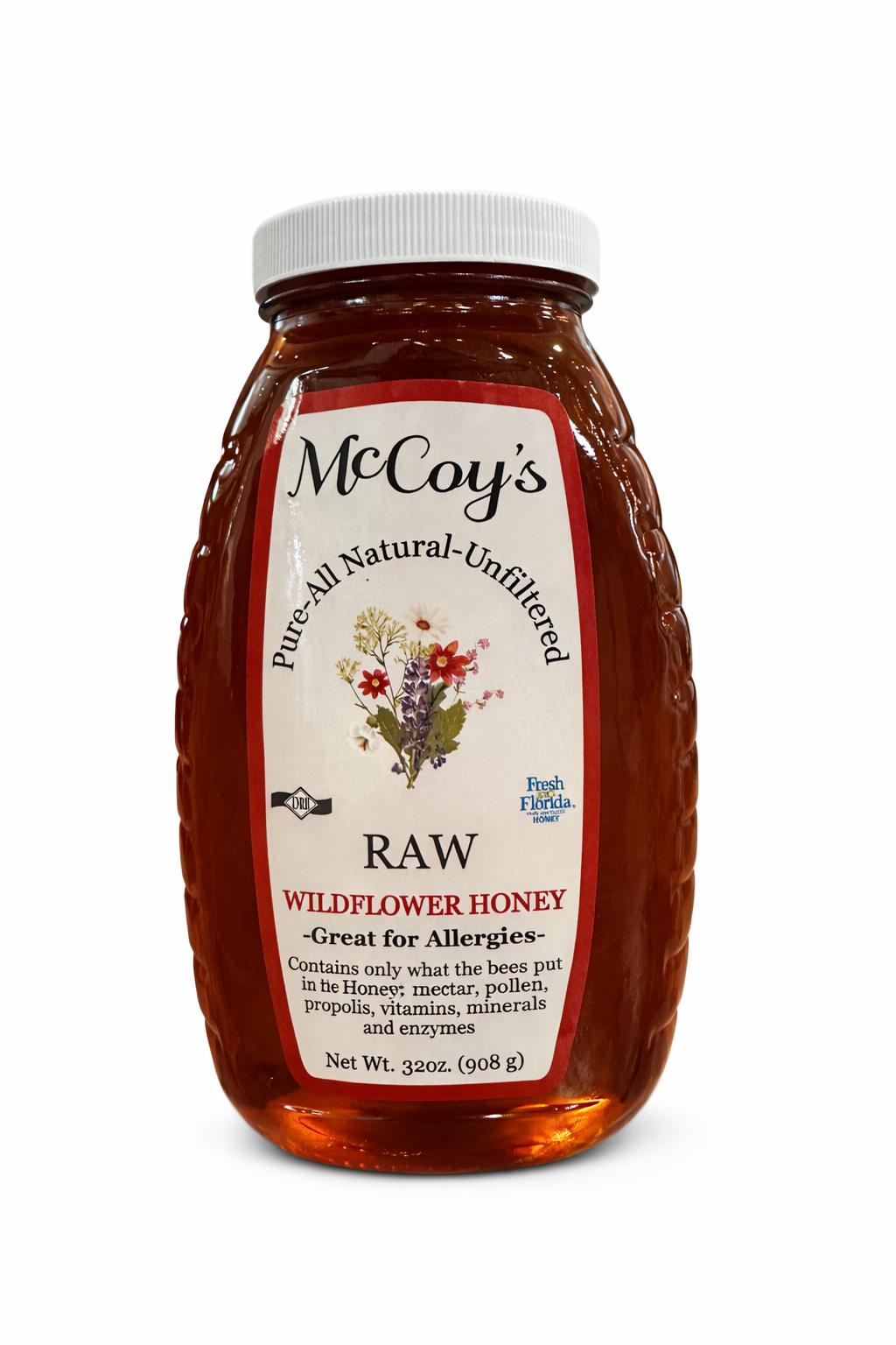 McCoy’s Honey – Local Raw Wildflower Honey (3 Sizes Available- $4-$25)